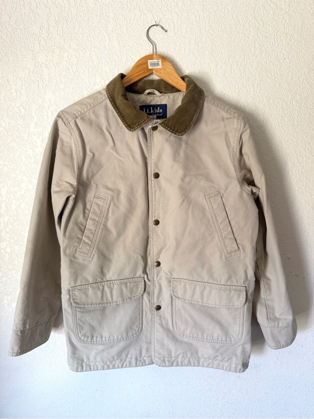 L.L. Bean Youth Utility Jacket with Contrast Corduroy Collar